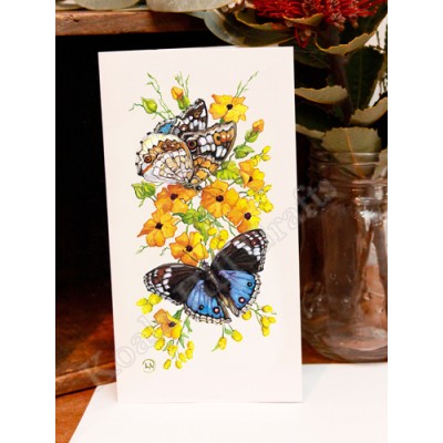Blue Argus Butterfly Greeting Card