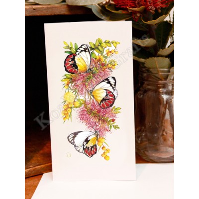 Scarlet Jezebel Butterfly Greeting Card