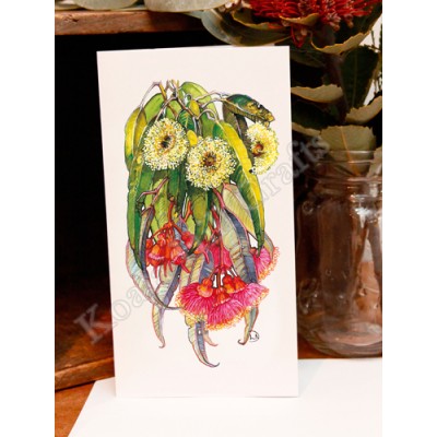 Blue Gum & Coral Gum Greeting Card