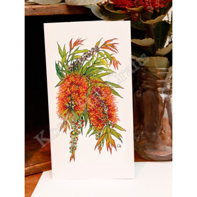 Cliff Bottlebrush Greeting Card Cliff Bottlebrush Greeting Card