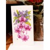 Cooktown Orchid & Purple Coral Pea (Hardenbergia) Greeting Card