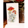 Flannel Flower & Christmas Bells Greeting Card