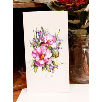 Sturt's Desert Rose & Native Iris Greeting Card