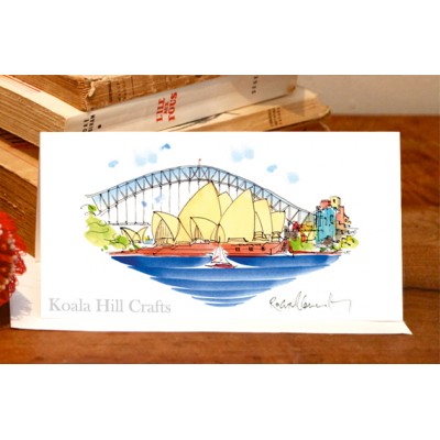 Sydney Opera House and Sydney Harbour Bridge Greeting Card