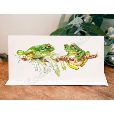 Green Tree Frog Greeting Card