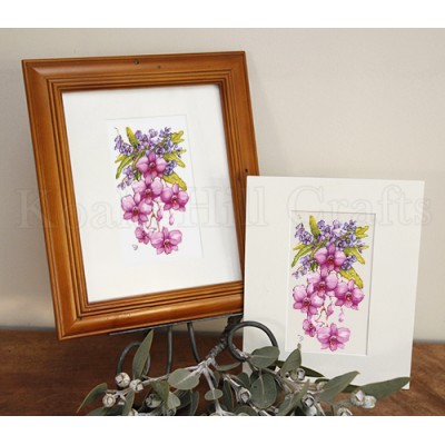 Cooktown Orchid & Purple Coral Pea (Hardenbergia) Print