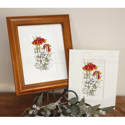 Flannel Flower & Christmas Bells Print