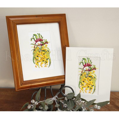 Golden Wattle & Red & Green Kangaroo Paw Print