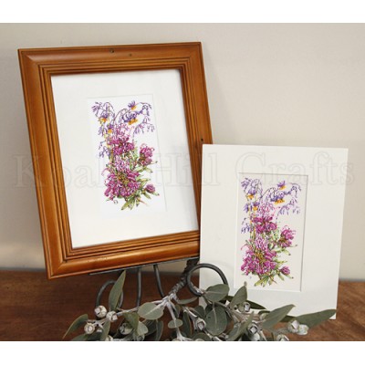Pink Spider Flower (Grevillea) & Spreading Flax Lily Print